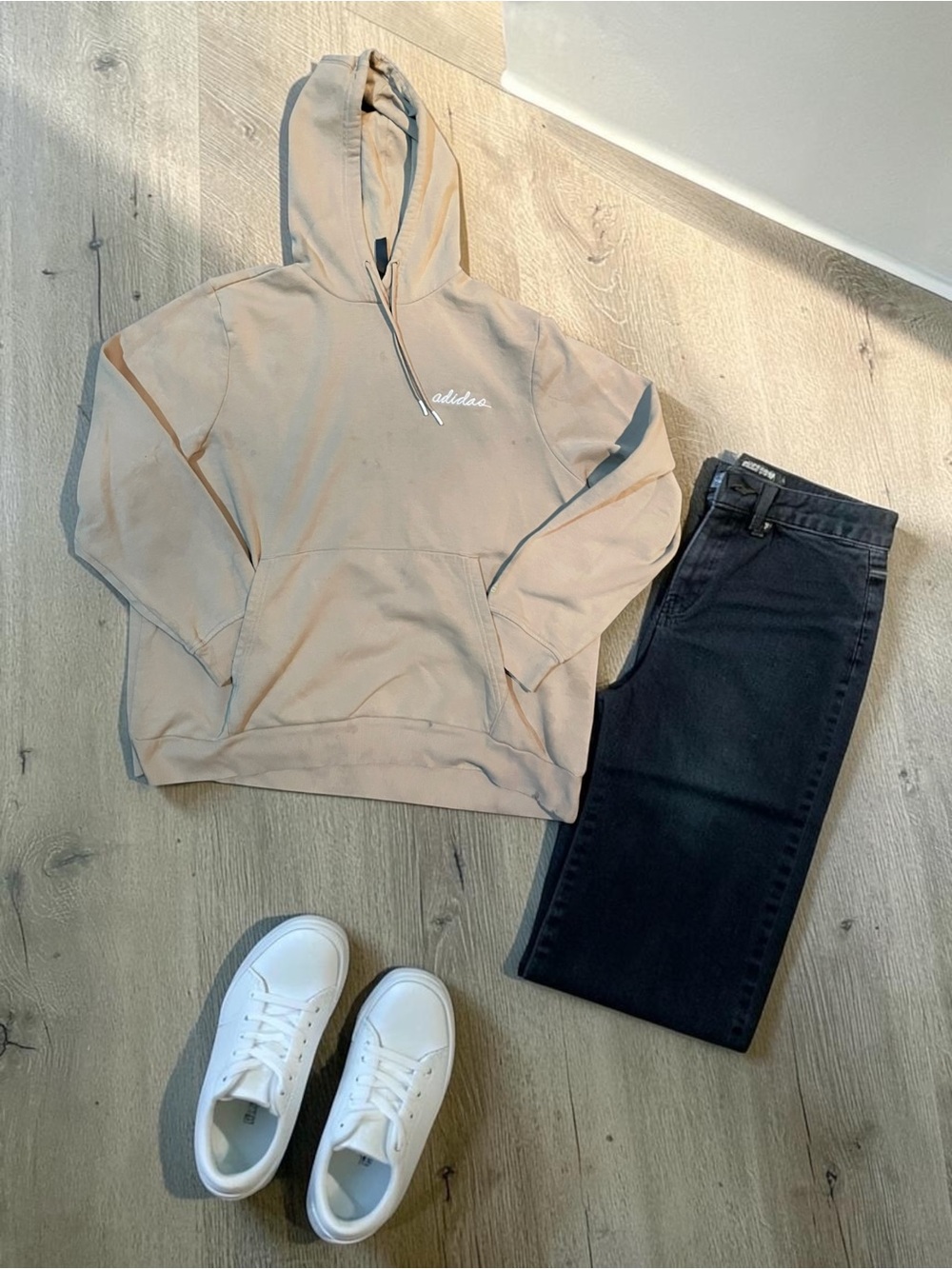 Beige Adidas Hoodie